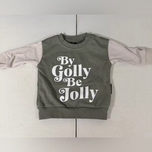 trilogy design Company  Long sleeve Sweatshirt  6-12 Mo Christmas Santa Green